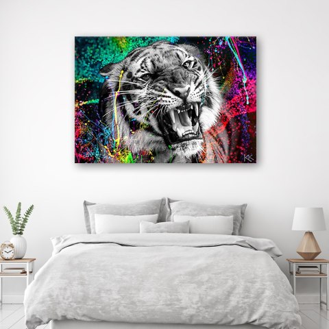 Obraz na płótnie, Tygrys zwierze natura - 90x60