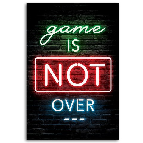 Obraz na płótnie, Napis dla graczy neon gaming - 70x100