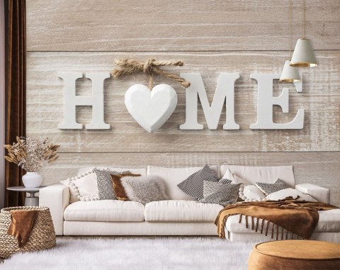 Fototapeta, Napis Home 3D - 400x280