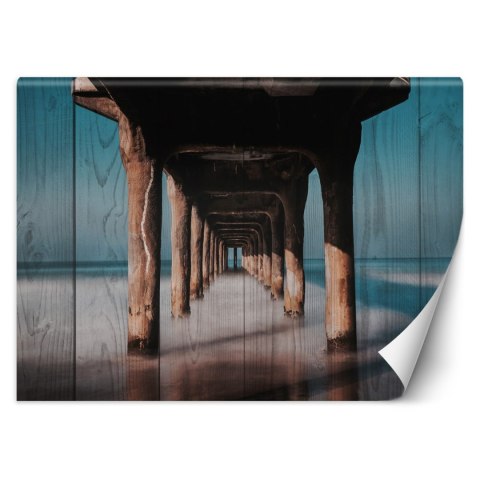 Fototapeta, Tunel drewniany pod molo - 300x210