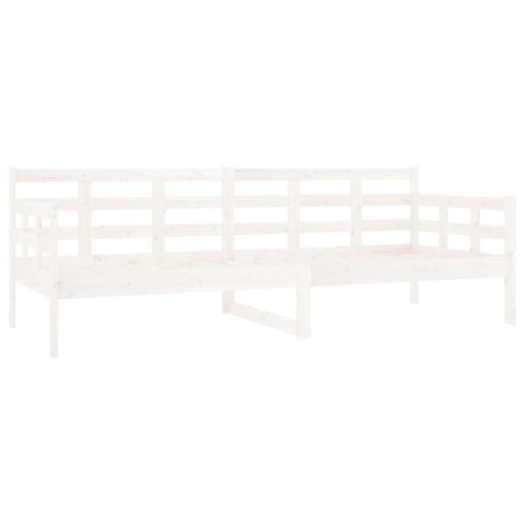 Łóżko dzienne, białe, lite drewno sosnowe, 80x200 cm