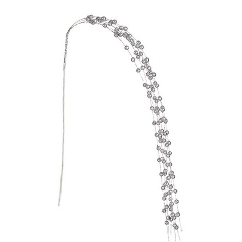 Gałąź Krist+ Srebrzysty Kulki 140 cm (12 Sztuk)