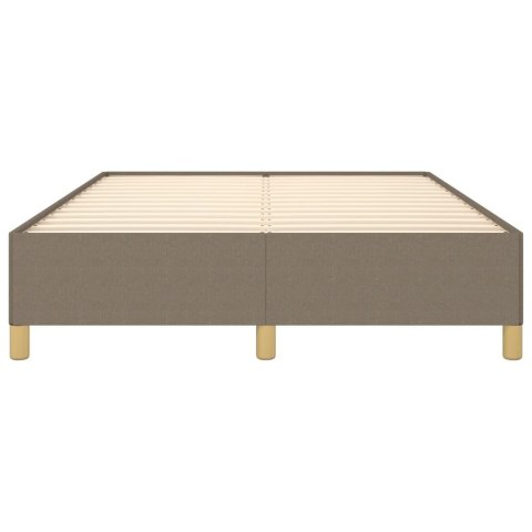 Rama łóżka, kolor taupe, 140x190 cm, obita tkaniną