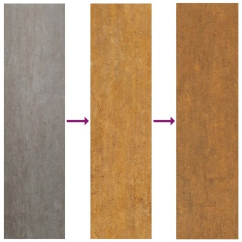 Donica ogrodowa, 40x34,5x75 cm, stal kortenowska