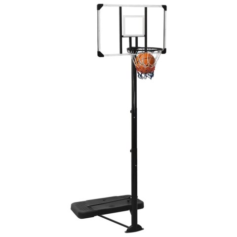 Stojak do koszykówki z przezroczystą tablicą, 256-361 cm