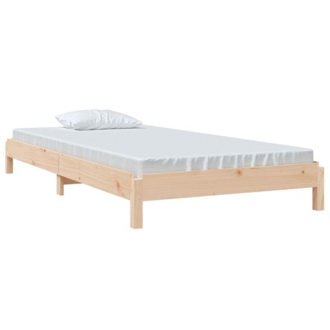 Łóżko sztaplowane, 90x190 cm, lite drewno sosnowe