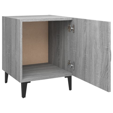 Szafki nocne, 2 szt., szary dąb sonoma, materiał drewnopochodny