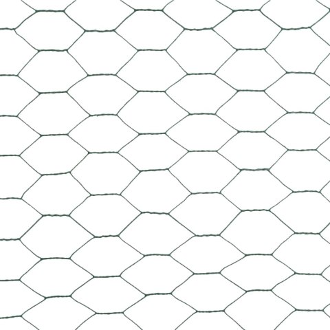 Ogrodzenie z siatki, stal i PVC, 25x1,2 m, zielone