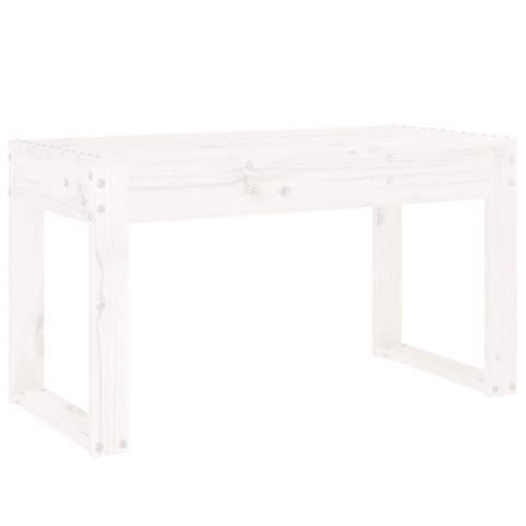 Ławka ogrodowa, biała, 80x38x45 cm, lite drewno sosnowe