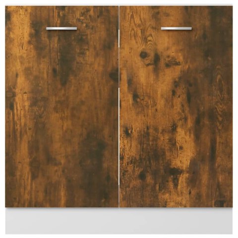 Szafka pod zlewozmywak, przydymiony dąb, 80x46x81,5 cm