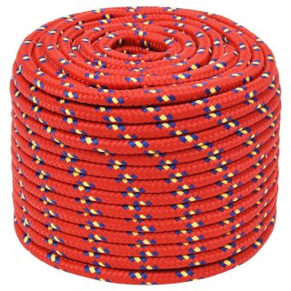 Linka żeglarska, czerwona, 12 mm, 100 m, polipropylen