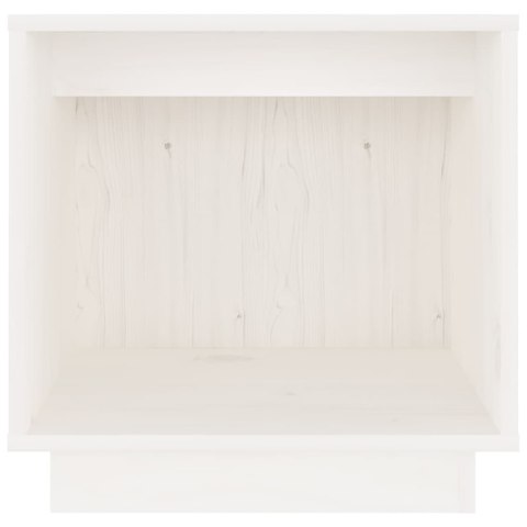 Szafki nocne, 2 szt., białe, 40x30x40 cm, lite drewno sosnowe