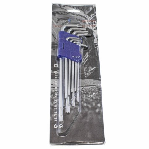 9 elementowy zestaw kluczy TORX T10-T50