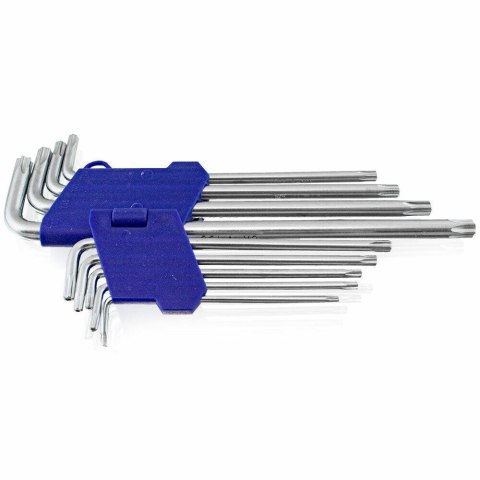 9 elementowy zestaw kluczy TORX T10-T50