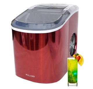 KOSTKARKA MASZYNA DO KOSTEK LODU DRINK BAR AGD CZERWONA INOX STOŁOWA