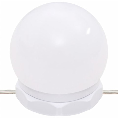 Toaletka z lampkami LED, czarna, 90x42x132,5 cm