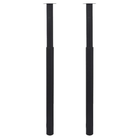 Teleskopowe nogi stołowe, 2 szt., czarne, 710 mm-1100 mm