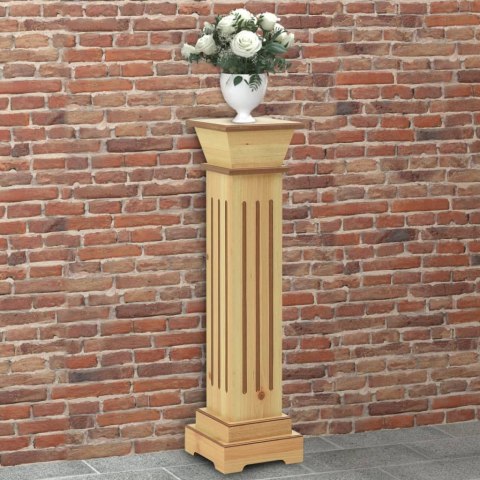 Klasyczny kwietnik kolumna, jasne drewno, 17x17x66 cm, MDF