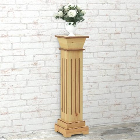Klasyczny kwietnik kolumna, jasne drewno, 17x17x66 cm, MDF