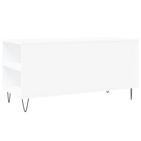Stolik kawowy, biały, 102x44,5x50 cm, materiał drewnopochodny