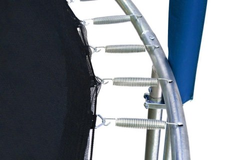 Trampolina Ogrodowa Jumpi 374cm/12FT Maxy Comfort Niebieska Z Wewnętrzną Siatką
