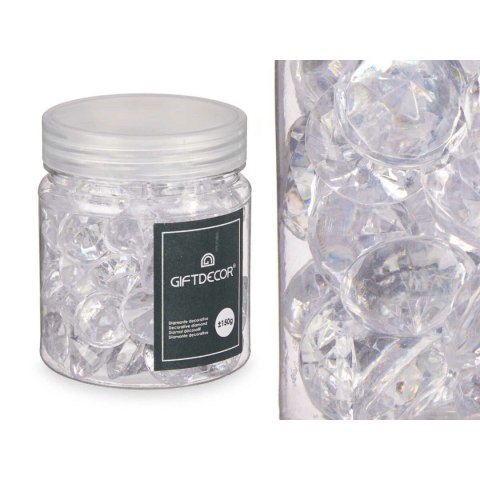 Kamienie dekoracyjne Gift Decor Przezroczysty 150 g Diament (16 Sztuk)