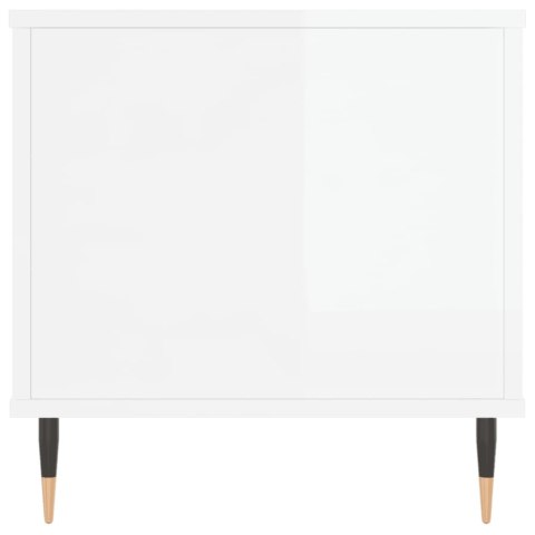 Stolik kawowy, biały z połyskiem, 90x44,5x45 cm