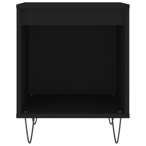 Szafki nocne, 2 szt., czarne, 40x35x50 cm