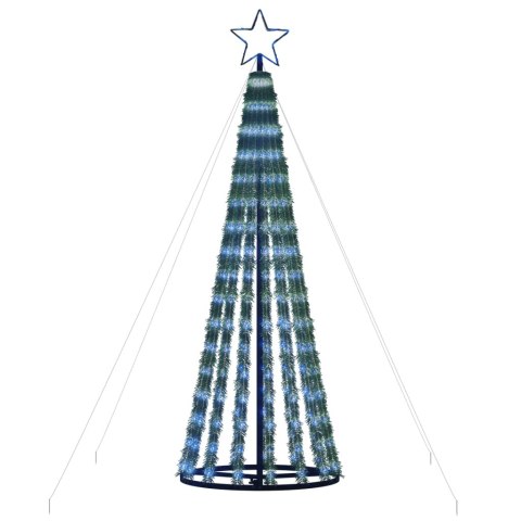 Stożkowa choinka z lampek, 275 niebieskich LED, 180 cm