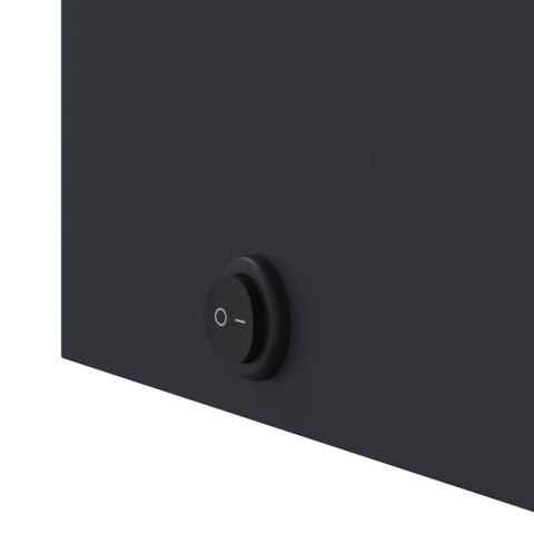 Szafka łazienkowa z lustrem i LED, szara, 60x13x52 cm