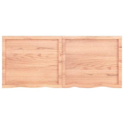 Półka jasnobrązowa, 140x60x4 cm, lite drewno dębowe