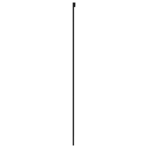 Drzwi przesuwne, czarne, 76x205 cm, szkło hartowane, aluminium