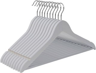 Wieszak drewniany RONDO komplet 10 sztuk szary