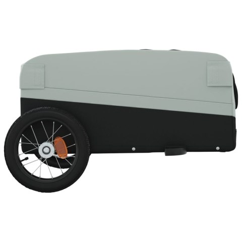 Przyczepka rowerowa, czarno-szara, 30 kg, żelazo