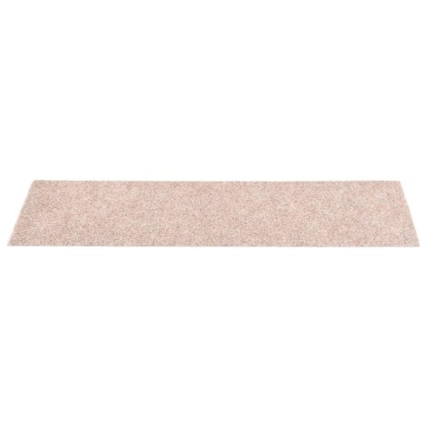 Samoprzylepne nakładki na schody, 15 szt., 76x20 cm, jasny brąz