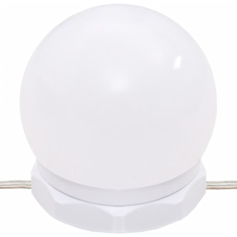 Szafka z lustrem i LED, biała z połyskiem, 90x31,5x62 cm