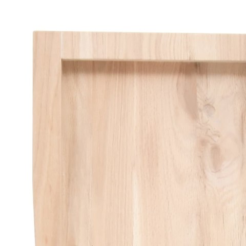 Półka, 100x30x4 cm, surowe lite drewno dębowe