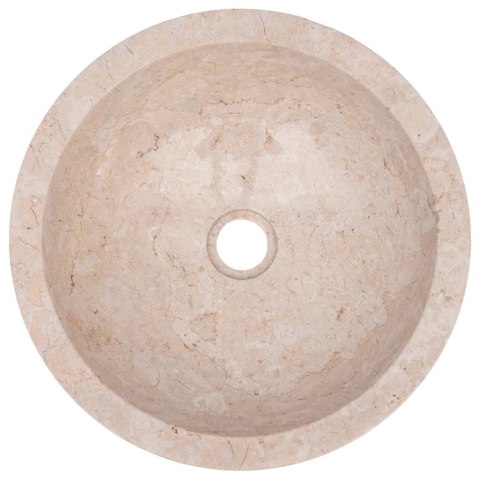 Umywalka, 40 x 12 cm, marmurowa, kremowa