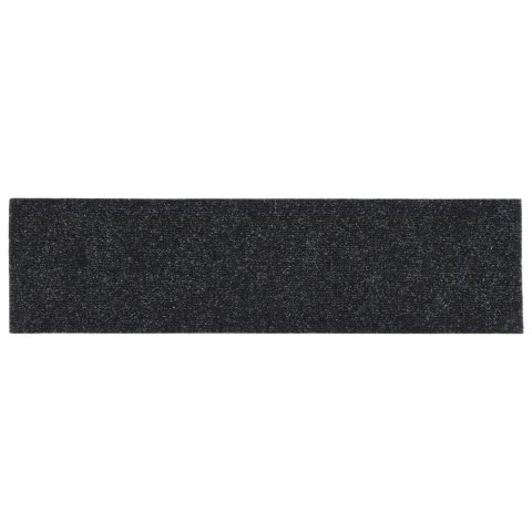 Samoprzylepne nakładki na schody, 15 szt., 76x20 cm, czarne