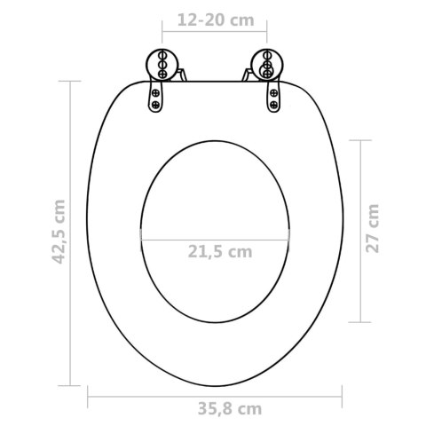 Deska klozetowa, prosty design, MDF, biała