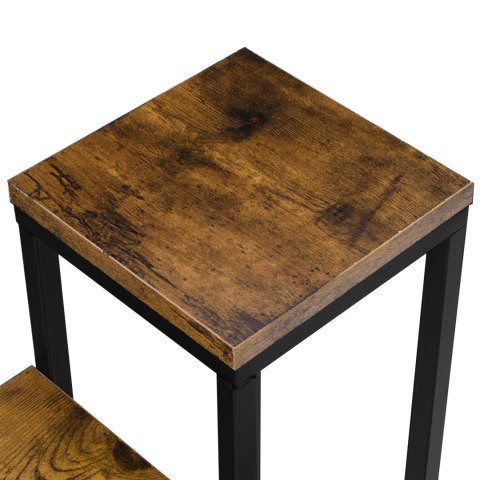 Kwietnik loftowy czarny HAZEL RUSTIC postarzany dąb