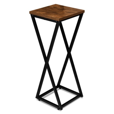 Kwietnik loftowy KONEL RUSTIC czarny postarzany dąb 62 cm