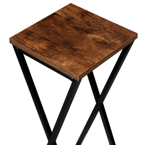 Kwietnik loftowy KONEL RUSTIC czarny postarzany dąb 62 cm
