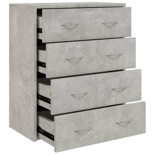 Komoda z 4 szufladami, 60 x 30,5 x 71 cm, szarość betonu