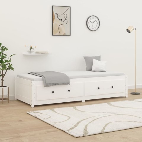Łóżko dzienne, białe, 90x200 cm, lite drewno sosnowe