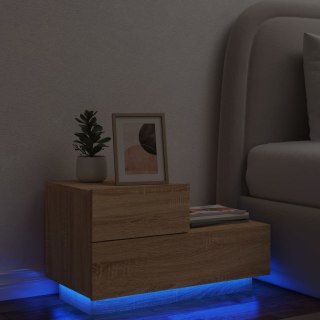 Szafka nocna z oświetleniem LED, dąb sonoma, 70x36x40,5 cm