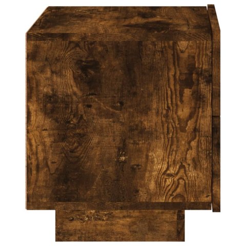 Szafka nocna z oświetleniem LED, przydymiony dąb, 70x36x40,5 cm