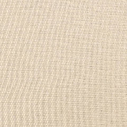 Rama łóżka z zagłówkiem, kremowa, 140x200 cm, obita tkaniną