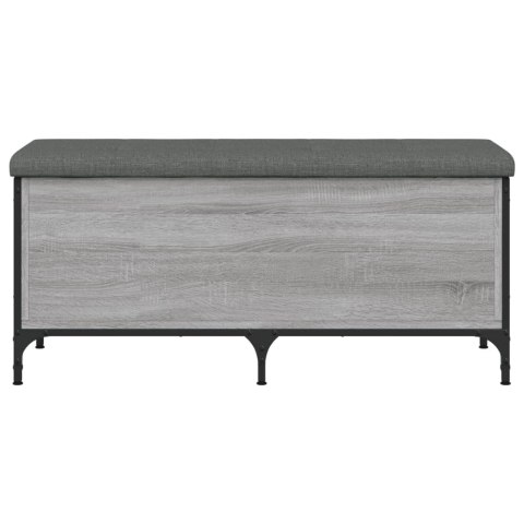 Ławka ze schowkiem, szary dąb sonoma, 102x42x45 cm