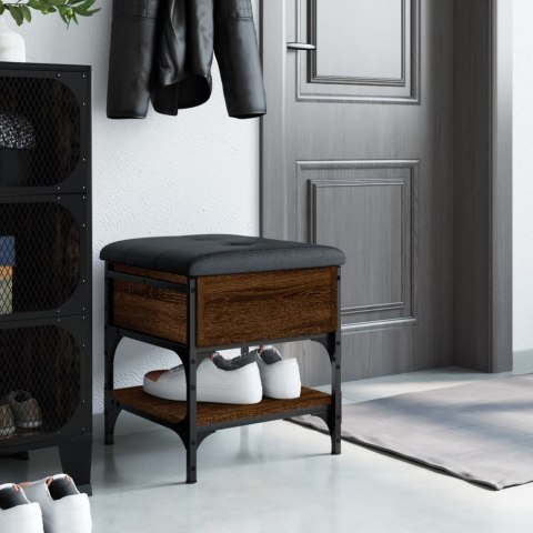 Ławka na buty, brązowy dąb, 42x42x45 cm